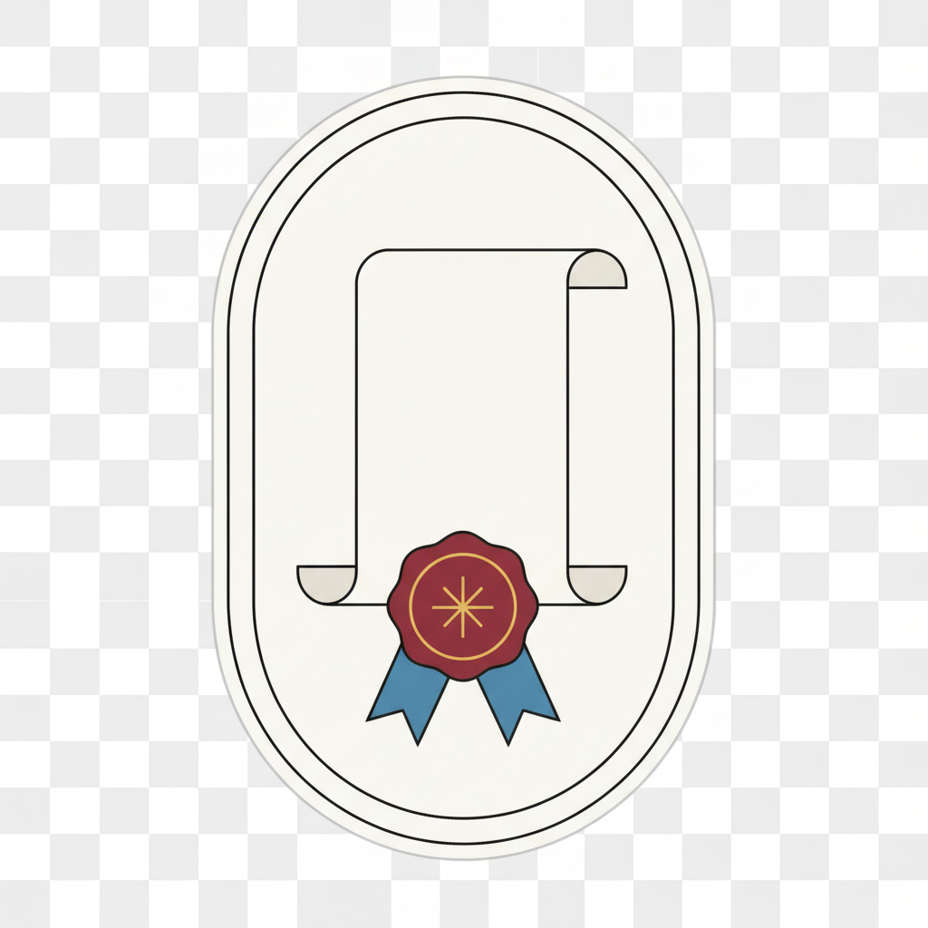 Certificate icon representing recognition